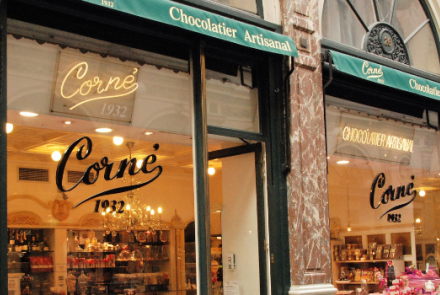 Etalage van chocolatier in Brussel
